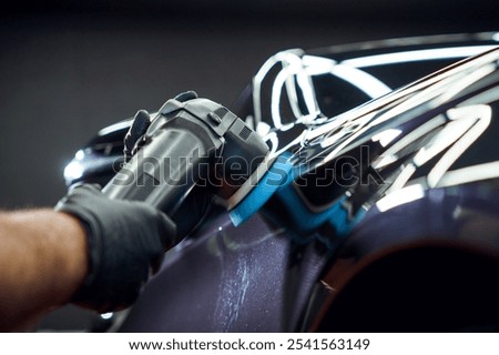 Car Polishing Process with Electric Buffer