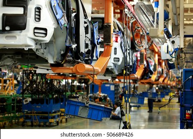 Car Production Line, Body Frame Hanging Line, Lean Manufacturing Of Automotive Industrial 