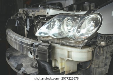 Car Projector Headlights Assembly In Garage Services.