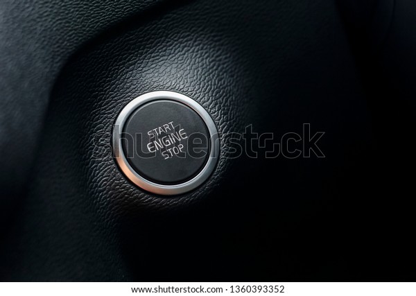 Car\
push start stop button inside modern technology\
car.