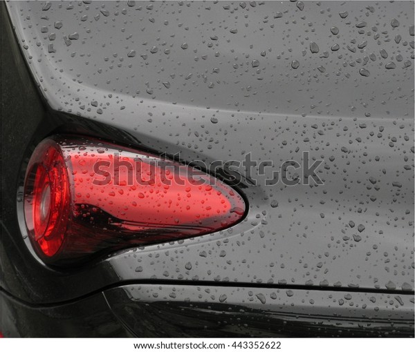 car in the
rain