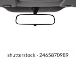 Car Rear view mirror isolated with clipping path for creative landscape montage