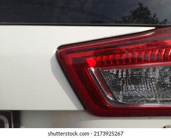 Car Red Taillight. Car Lights