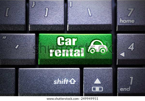 Car rental button\
on the computer keyboard 