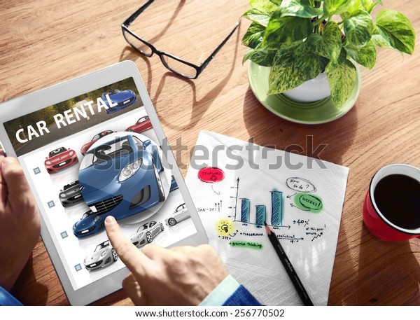 Car Rental Transportation Logistics Selection Man\
Working Concept
