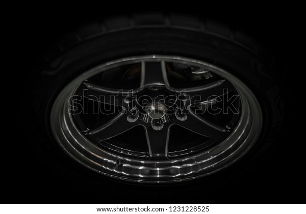 Car rim detail.Car\
wheel.selective focus.