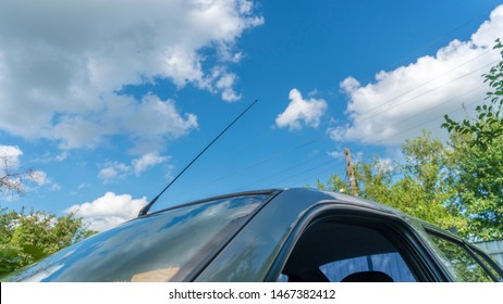 Car Roof Antenna Close Up