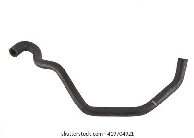 Car Rubber Intake Radiator Hose Isolated On White Background. Intercooler Pipe Which Is Placed In The Air Flow Between The Turbocharger And The Engine Intake