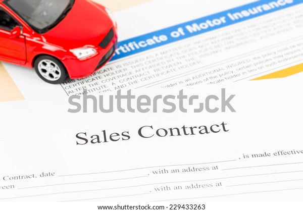 Car sales contract\
document