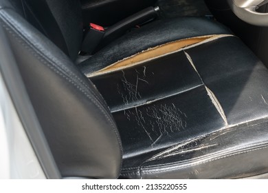 Car Seat Damaged And Leather Expire , Cracked Leather 