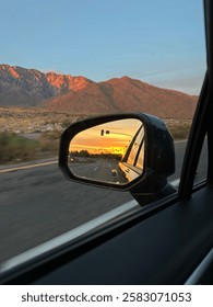 Car side view mirror view 