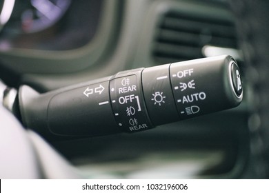 Car Signals And Headlamps Paddle Shift. 