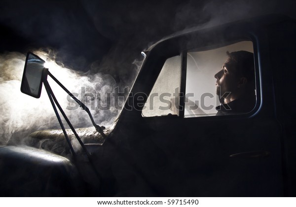 car in\
smoke