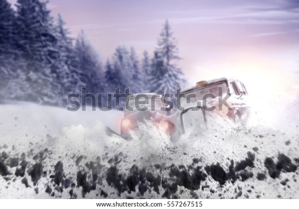 car and snow splash\
