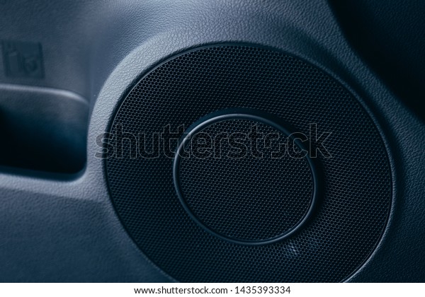 Car Speaker On New Door Panel Stock Photo Edit Now 1435393334