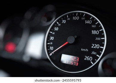 Car speedometer. Close up shot of a speedometer in a car. - Powered by Shutterstock