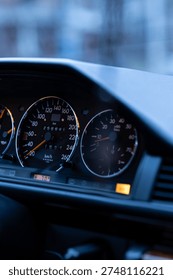 car speedometer and dashboard inside a car