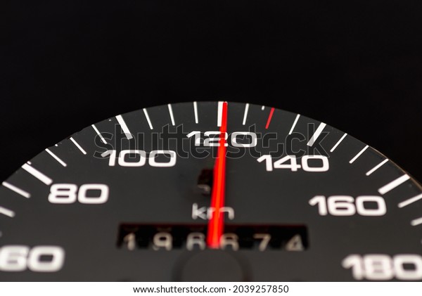 Car Speedometer Needle Pointing High Speed Stock Photo 2039257850 ...