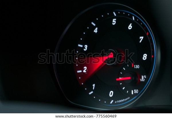 Car
speedometer when accelerating. Pedal to
metal.