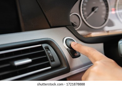 Car Start Stop System With Finger Pressing The Button