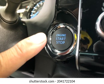 Car Start Stop System With Finger Pressing The Button