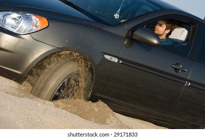 Car Stuck In Sand