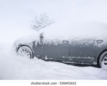 Car Stuck In Snow