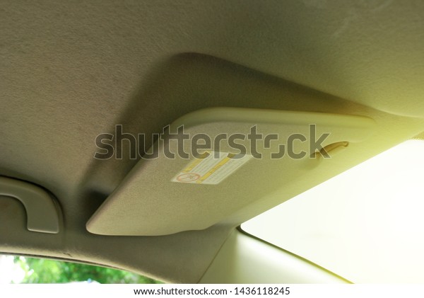 Car sun visor.The sunscreen helps to enter the\
car\'s eyes.