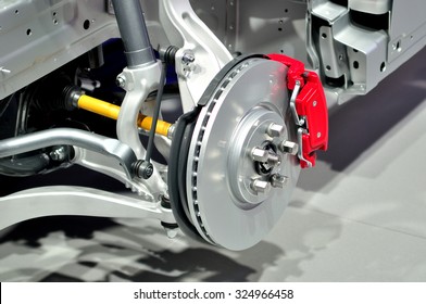 Car Suspension With Disc Brake.