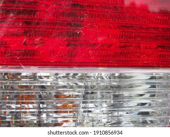 Car Tail Light Texture Close Up For Background Image