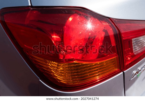 Car tail light, in this photo it also contains the\
back light.