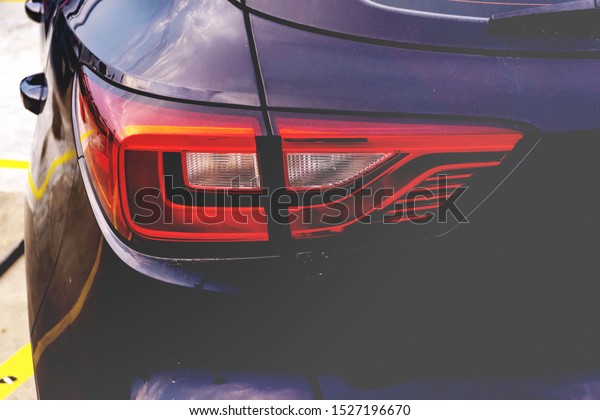 Car tail lights that are separated\
from the background Stacked city lights,\
technology