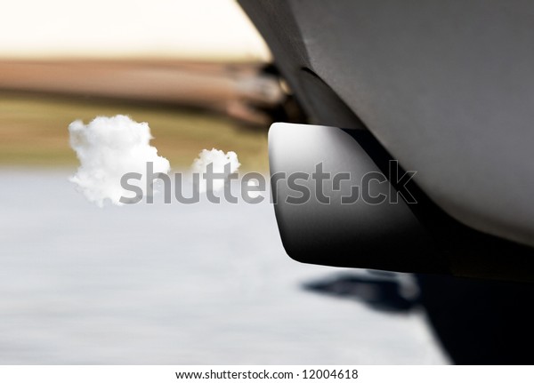 Car Tail Pipe Exhaust Coming Out Stock Photo (Edit Now) 12004618
