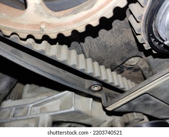 Car Timing Belt. Car Engine