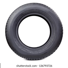 Car Tire Isolated On White Background