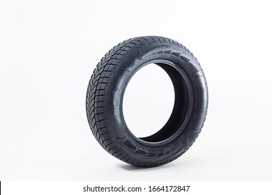 Car Tire Isolated On White Background.