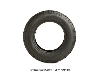 Car tire isolated on white background. Top view - Powered by Shutterstock