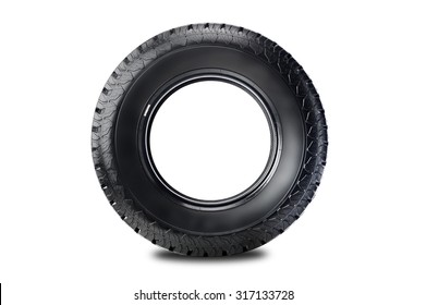 Car Tire Isolated On White Background.