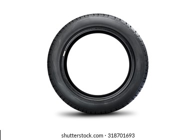 Car Tire Isolated On White Background.