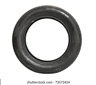 Car Tire Isolated On White Background