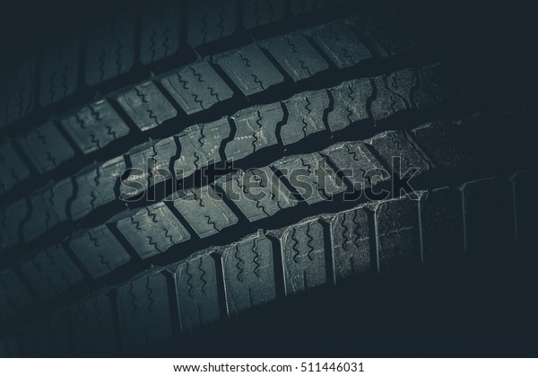 Car Tire\
Tread Closeup Photo. Brand New Vehicle\
Tire