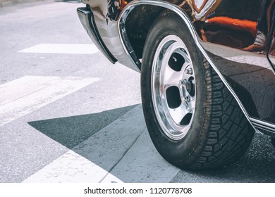 Car tires of a classical car - Shutterstock ID 1120778708