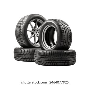 car tires isolated on a isolated background