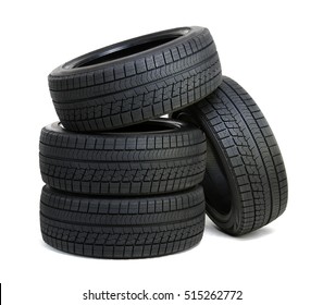 Car Tires Isolated On White