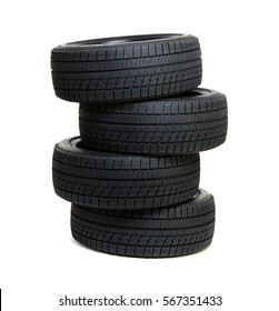 Car Tires Isolated On White