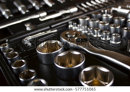 Car tools close-up