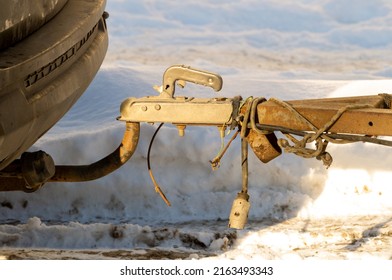 Car Tow Bar With Attached Trailer