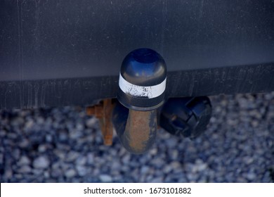 Car Tow Hitch With Plastic Cover, Rusty Car Tow Hitch