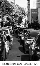 Car Traffic, Pollution, Traffic Jam In Bucharest, Romania, 2022