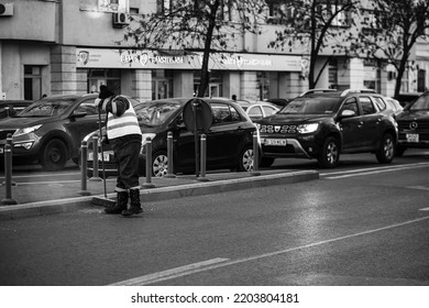 Car Traffic, Pollution, Traffic Jam In Bucharest, Romania, 2022